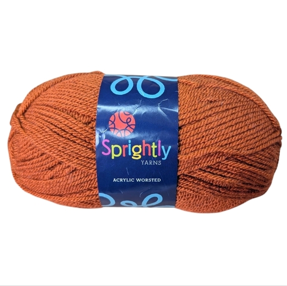 Sprightly Other - New Sprightly Yarns Acrylic Worsted Yarn Flame Orange 201 Yards Knit Crochet
